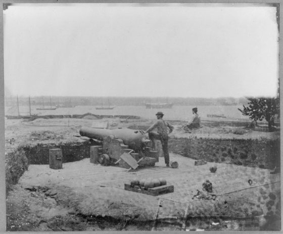 Confederate fortifications at Gloucester Point, Va., opposite Yorktown, Va